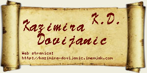Kazimira Dovijanić vizit kartica